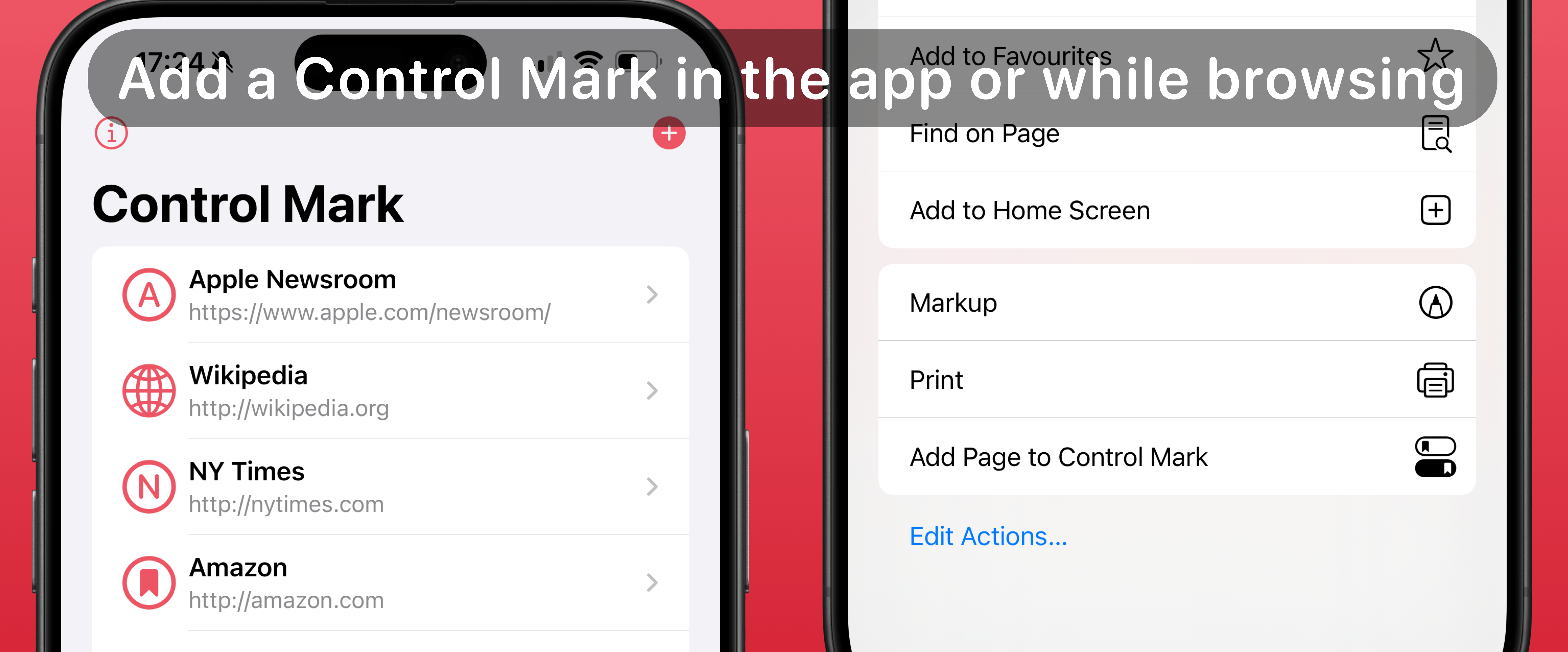 Control Mark Features